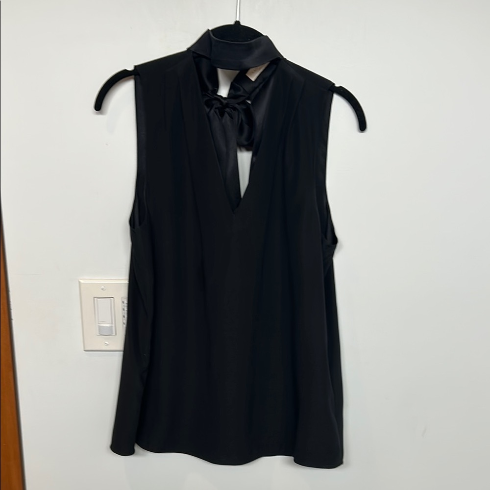 Ramy Brook Black Silk Sleeveless Top